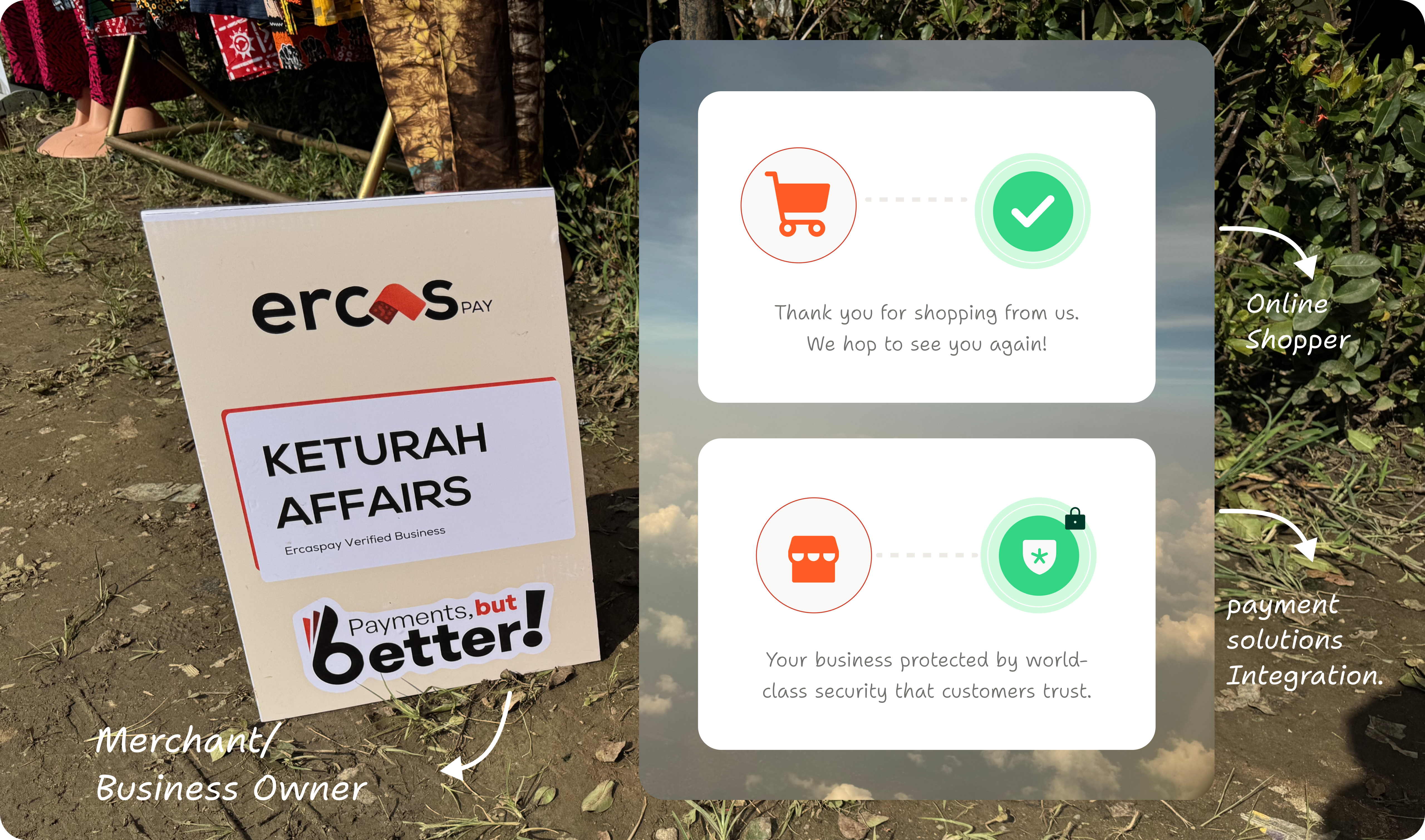 Keturah Affairs: An ErcasPay's Merchant displaying her product at a trade fair